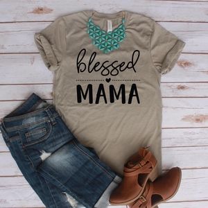 Blessed Mama Luxury Statement Tee Shirt